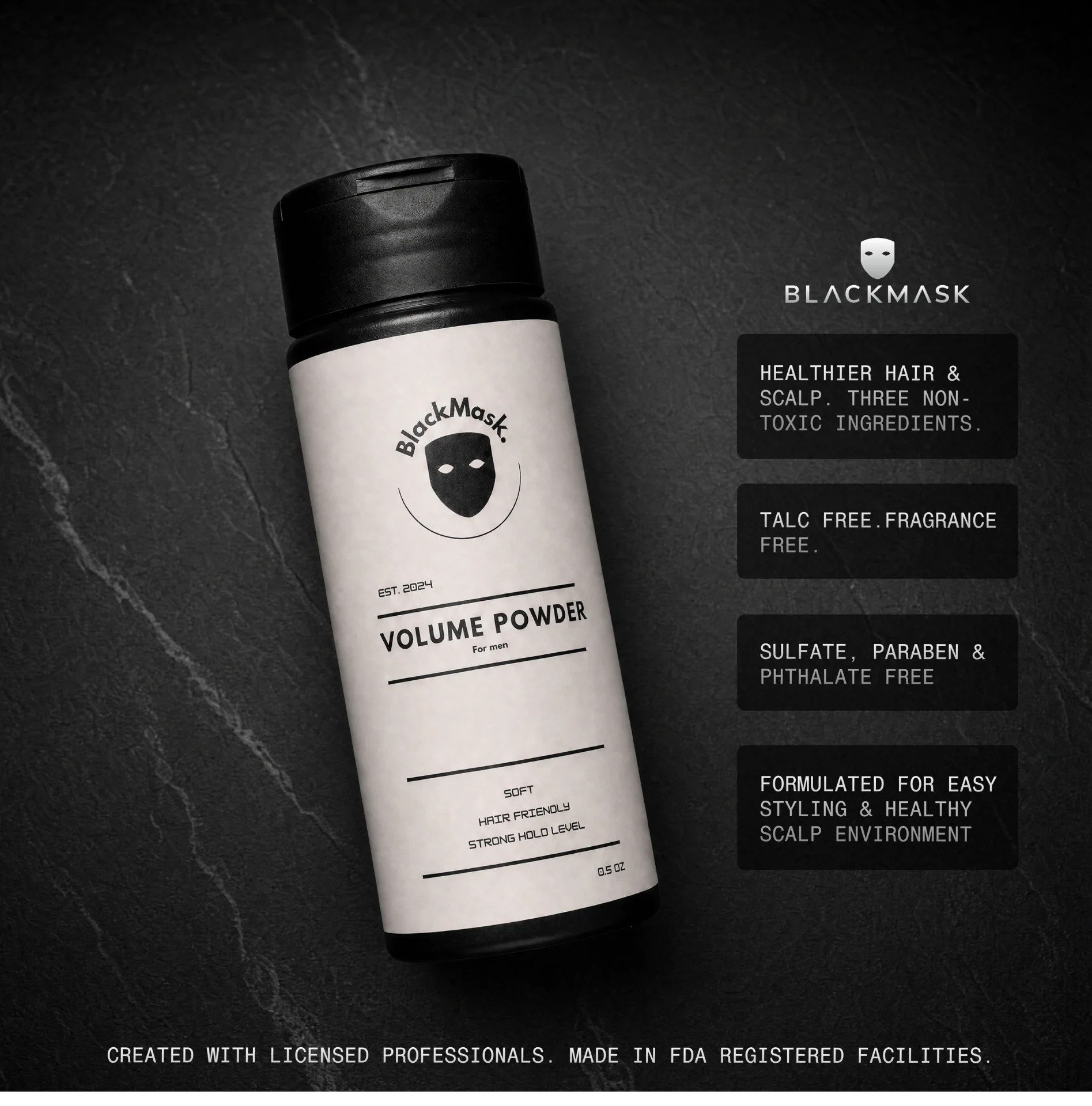 BLACKMASK Volume Powder formula details